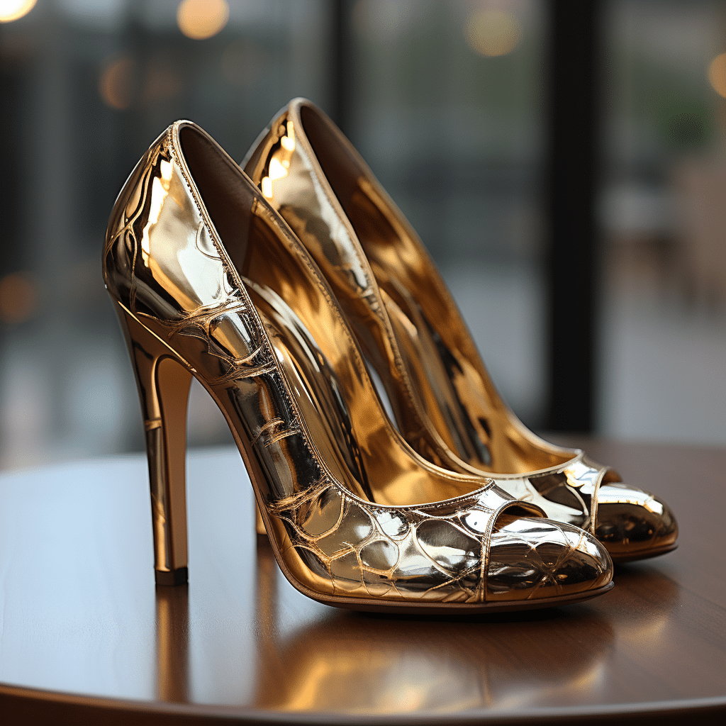 gold heels