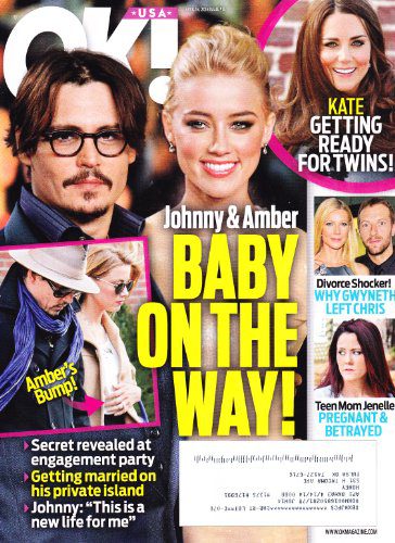 Johnny Depp and Amber Heard, Jenelle Evans, Gwyneth Paltrow and Chris Martin, Princess Kate   April , OK! Magazine