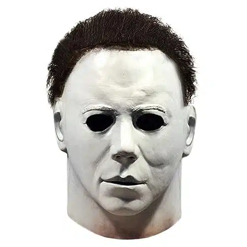 FULNEW Halloween Michael Myers Mask Original Realistic Horror Latex Mike Myers Mask Props (White   Free DIY)