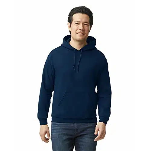 Gildan Adult Fleece Hoodie Sweatshirt, Style G, Multipack, Navy (Pack), Medium