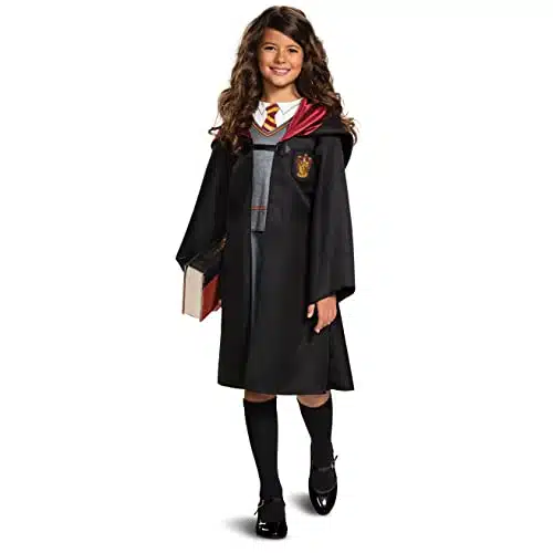 Harry Potter Hermione Granger Classic Girls Costume, Black & Red, Kids Size Small (x)