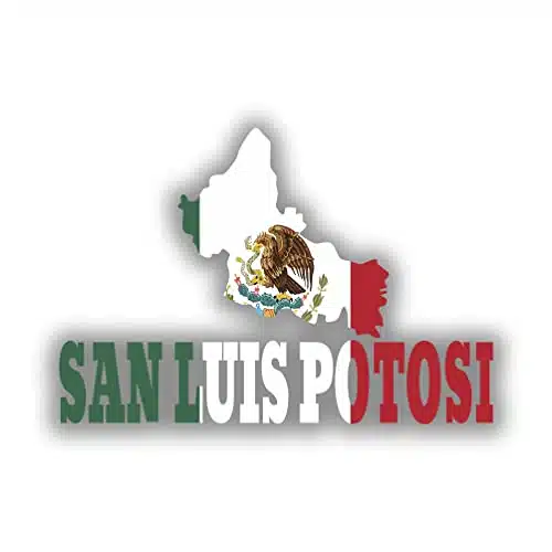 Edward Mexico Sticker San Luis Potosi SLP Decal Mexico State Map Letters Car Truck Window Laptop Map Vinyl Bumper Estado Wall (San Luis Potosi)