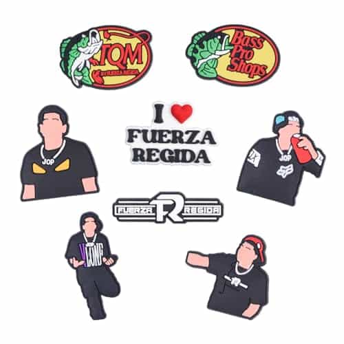 Fuerza Regida Croc Charms Mexican Singer Shoe Charms for Adults Men Women Clog Decorations Charms Party Gifts