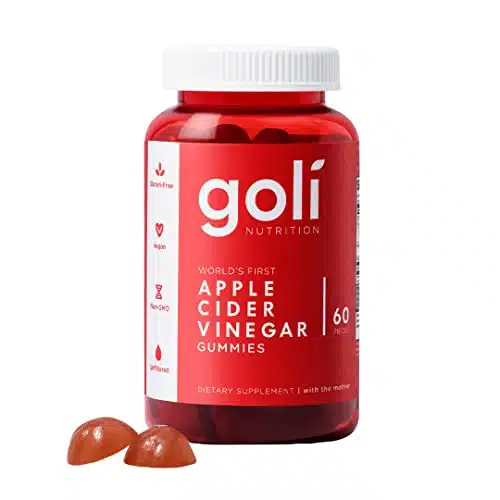 Goli Apple Cider Vinegar Gummy Vitamins   Count   Vitamin B, Gelatin Free, Gluten Free, Vegan & Non GMO