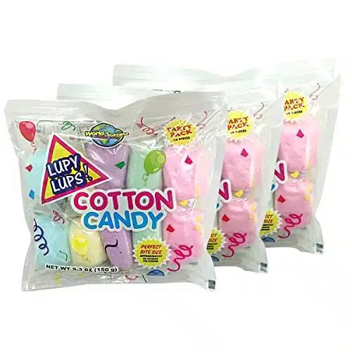 Lupy Lups! Cotton Candy Party Pack oz each   Pastel Candy for Stocking, Treats, Party Favors, Buffet table and PiÃ±ata (Assorted)