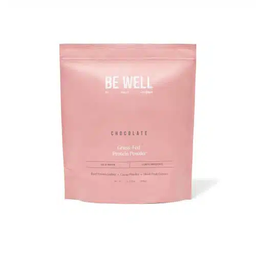 Be Well by Kelly   Swedish Grass Fed Beef Protein Powder   Paleo and Keto Friendly, Dairy Free & Gluten Free   Low Carb Protein Powder with BCAAs & Collagen   g Protein (Chocolate   Servings)