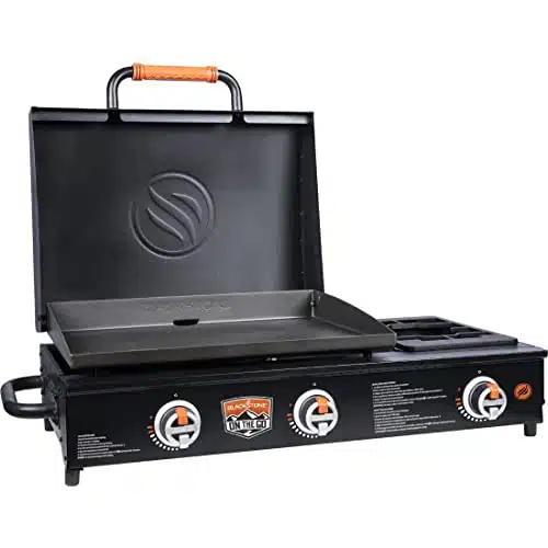 Blackstone On The Go Range top Combo with Hood & Handles Heavy Duty Flat Top BBQ Griddle Grill Station for Kitchen, Camping, Outdoor, Tailgating inch Black