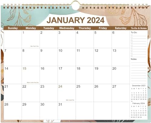 Calendar   Wall Calendar from January to December , onths Calendars with Thick Paper, x , Gold Leaf