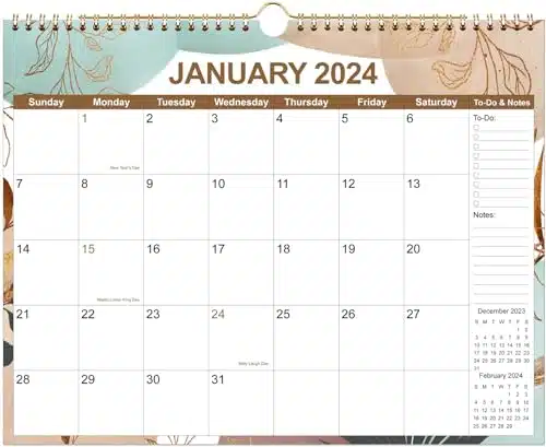 Calendar   Wall Calendar from January to December , onths Calendars with Thick Paper, x , Gold Leaf
