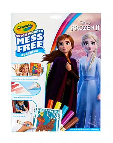 Crayola Color Wonder Frozen Coloring Pages & Markers, Mess Free Coloring, Gift for Kids, Age , , , (Styles May Vary)