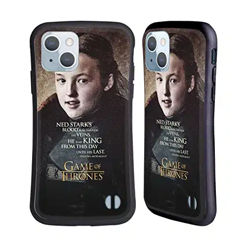 Head Case Designs Officially Licensed HBO Game of Thrones Lyanna Mormont Quotes Hybrid Case Compatible with Apple iPhone