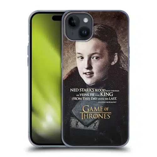 Head Case Designs Officially Licensed HBO Game of Thrones Lyanna Mormont Quotes Soft Gel Case Compatible with Apple iPhone Plus