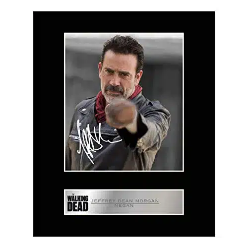 Iconic pics Jeffrey Dean Morgan Signed Mounted Photo Display Negan The Walking Dead
