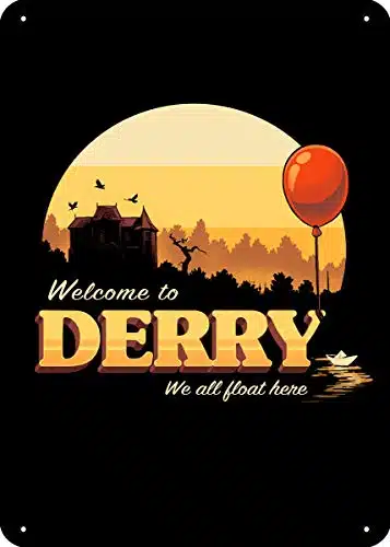 Mzzxpt IT Welcome to Derry Press Any Button to Start Metal Tin Sign X all Arts