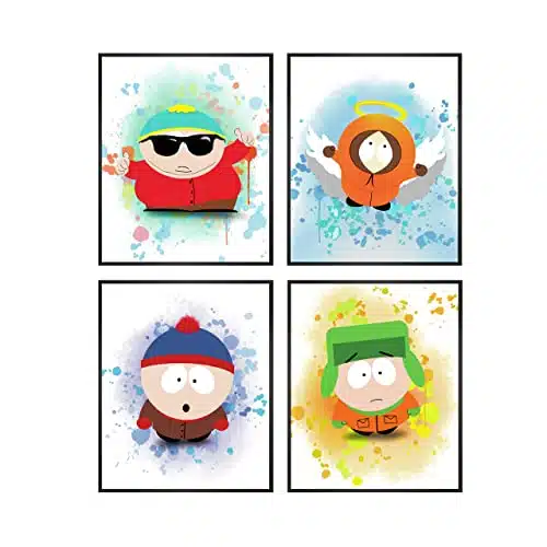 Print'N'Art Premium South Park Character Posters   Set of Quality Glossy Prints for Boys Room Decor   xInches   Vibrant Colors and Detailed Artwork (SP, xInches)