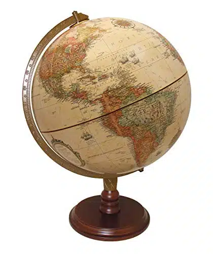 Replogle Lenox, cm diameter Antique Style, Desktop Globe, Classic World Globe with up to date Cartography, Made in USA