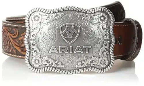 ARIAT Men's Straight Floral Buckle Belt
