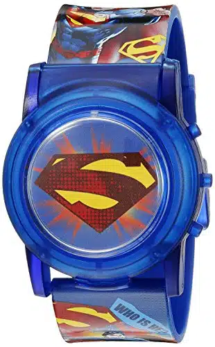 Accutime DC Comics Superman Kids' Digital Display Analog Quartz Blue Watch [SUPSR]