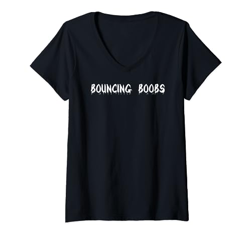 Bouncing Boobs V Neck T Shirt