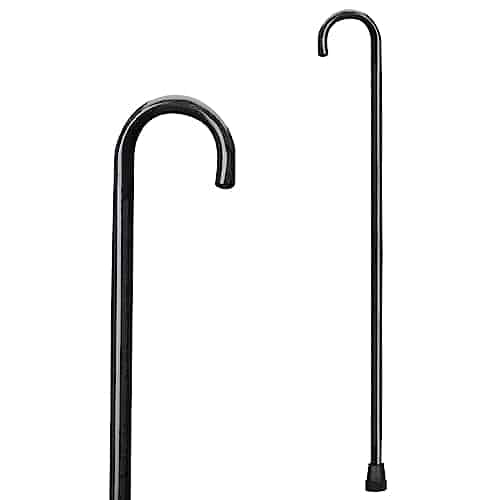 Carex Round Handle Wood Cane   Wooden Walking Cane With Rubber Tip   Fashionable, Traditional Style Walking Stick for Men and Women, Inch Height, Inch Diameter, Black