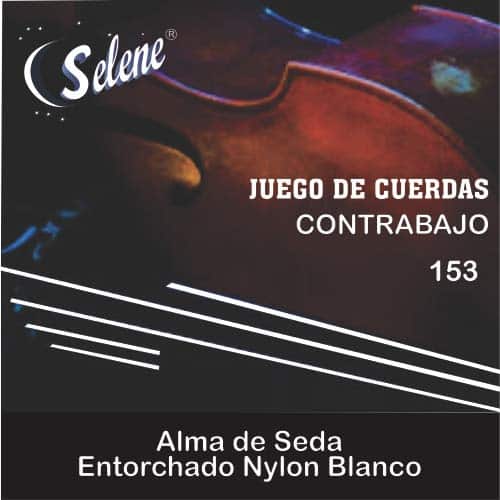 Contrabajo Tololoche Double Bass Strings, Selene (Full Set, Strings), Cuerdas para ContrabajoTololoche (White)