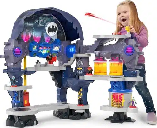 Fisher Price Imaginext DC Super Friends Batman Playset Super Surround Batcave with Lights Sounds & Phrases for Ages + Years,x Inches (Amazon Exclusive)