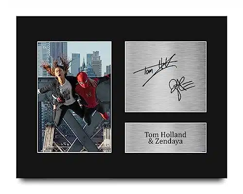 HWC Trading Zendaya & Tom Holland Spider Man MJ Gifts Printed Signed Autograph Picture for Movie Memorabilia Fans   US Letter Size