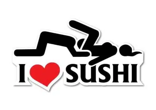 I Love Sushi Funny car Truck Bumper Sticker Window Decal Vinyl Water Proof xinches