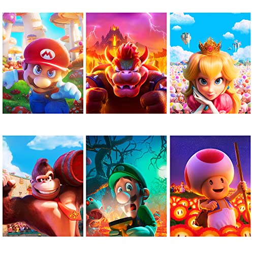 JUMANT Mario Movie Poster   x  Gamer Room Decor   Gaming Posters for Boys Room Decor   Gaming Room Decor for Boys   Mario Poster Set   Game Room Decor   Mario Room Decor
