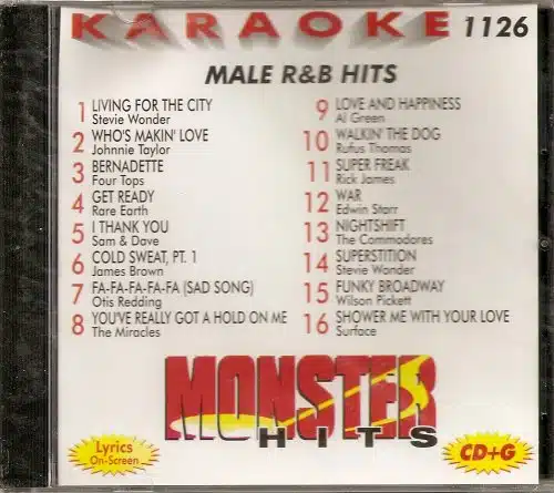 Monster #Karaoke CDG MALE R&B OLDIES HITS