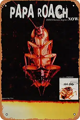 Muzuputs Papa Roach Poster X Inches Vintage Retro Metal Tin Sign Art Decor