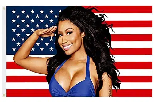 Nicki Minaj Flag Nic ki Min aj American Flag Vivid Colors Double Stitched and Brass Grommets xFT Banner