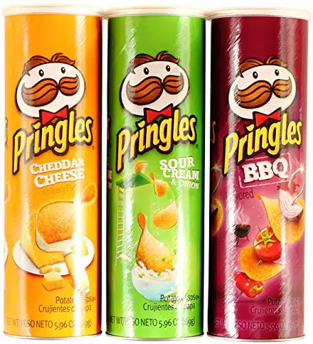 Pringles Potato Chips Variety Bundle () Cheddar Cheese oz, () Sour Cream and Onion oz, () BBQ Potato Chips oz (Pack Total)