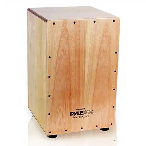 Pyle Jam Cajon   Wooden Cajon Stringed Percussion Box (PCJD)