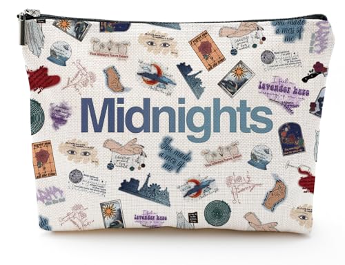 QualityLife Singer Album Midnight Makeup Bag Singer Merch Cosmetic Bag with All Songs In Album for Fans,Womens and Girls Birthday Gifts