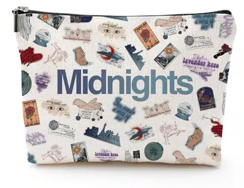QualityLife Singer Album Midnight Makeup Bag Singer Merch Cosmetic Bag with All Songs In Album for Fans,Womens and Girls Birthday Gifts
