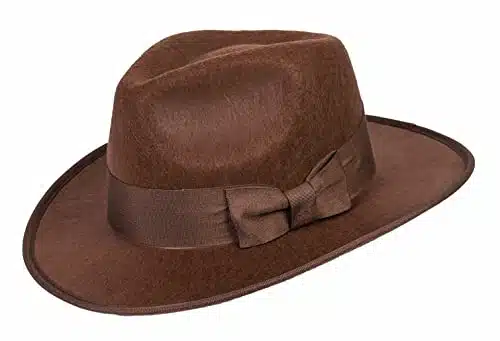 Rubies 's Brown Adventurer Fedora Steampunk Hat Adult Men Costume Accessory Gangster