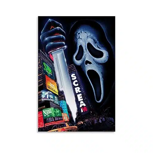 Scream Poster Horror Movie Poster for Bedroom Aesthetic Canvas Art Wall Decor xinch(xcm)