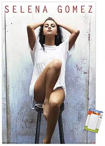 Trends International Selena Gomez Stool Wall, in x in, Poster & Mount Bundle, count