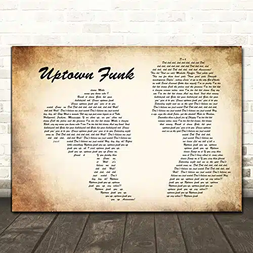 Uptown Funk Man Lady Couple Song Lyric Gift Present Poster Print