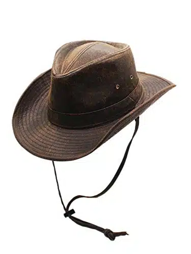 Weathered Outback Outdoorsmen Shapeable Hat, Silver Canyon, Brown, X Large