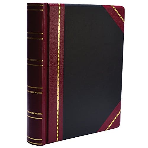 Wilson Jones Minute Book, Binder Only, Letter Size, Page Capacity, Imitation Leather, Red and Black ( )
