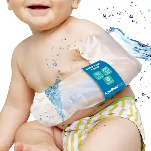 AquaShield Pediatric Arm Cast Protector   Waterproof, Reusable   Baby Toddler Shower & Swimming Cover   Toddler Waterproof Cast Cover   Cast Protector for Shower Arm   Kids Wa