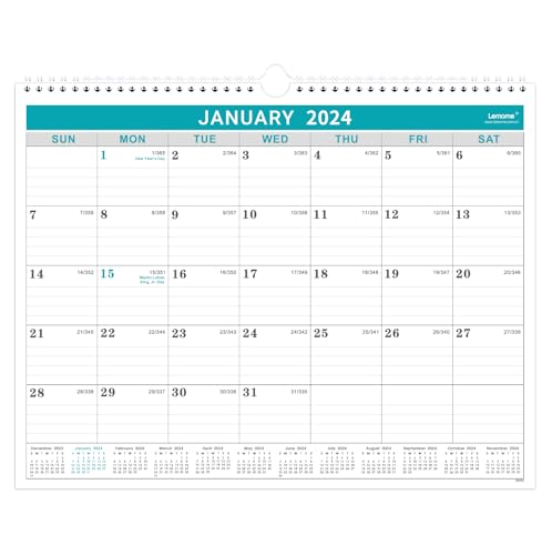 Calendar onthly Wall Calendar from July to December , Calendar with Julian Date, x Inches, Thick Paper for Organizing
