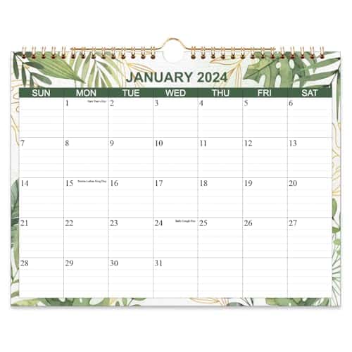 Calendars  Wall Calendar Runs from October to December , onths Calendar with Thick Paper for Planning and Organizing for Home or Office, x Inches, Floral