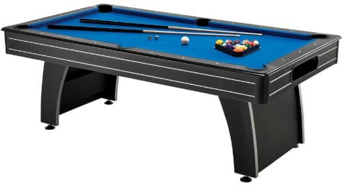 Fat Cat by GLD PRODUCTS Tucson  Pool Table with Automatic Ball Return, Electric Blue Playing Surface & Included Billiard Accessories to Play Out of The Boxington ft. Allendale