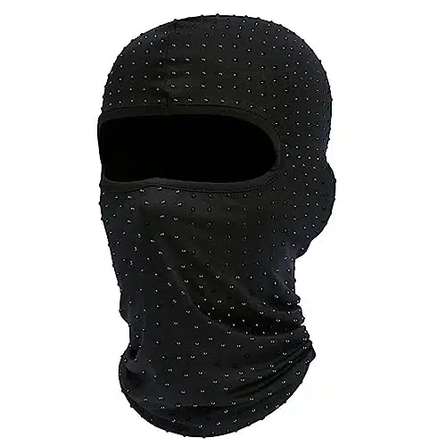 Fuinloth Balaclava Face Mask, Summer Cooling Neck Gaiter, UV Protector Motorcycle Ski Scarf for MenWomen Diamond