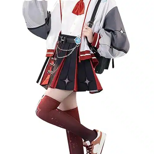 KIRA KIRA Genshin Cosplay Full set Genshin Impact Cosplay Costume SR Doujin Casual Wear Halloween Outfits for Women (Tartaglia, L)