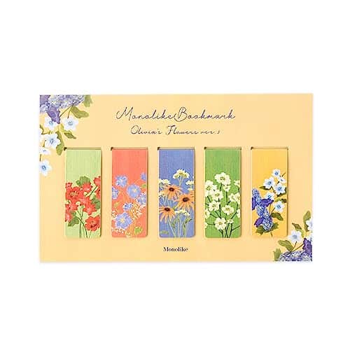 Magnetic Bookmarks Set   A (Olivia's Flowers Ver.)