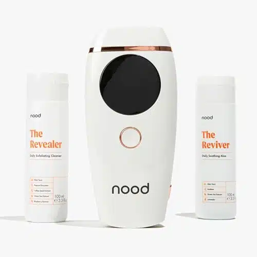 NEW Flasher Kit by Nood Complete Hair Removal for Men and Women with Flasher , Revealer Exfoliant and Reviver Aloe  Pain free and Safe for Whole Body Treatment